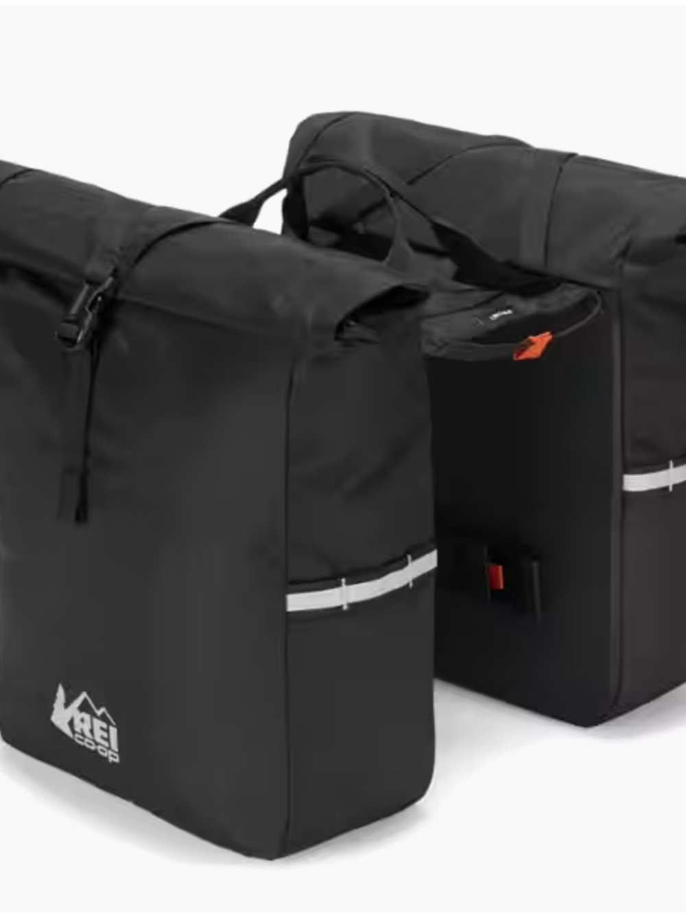 REI Black Double Bike Pannier Messenger Bag